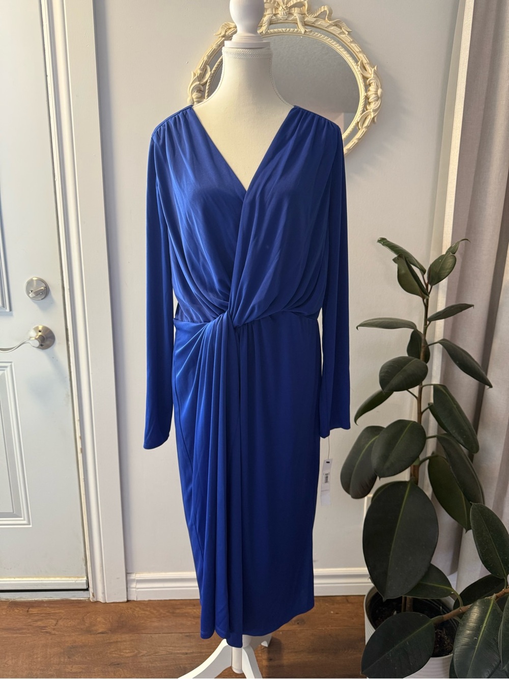 Maggy London Blue Wrap Dress